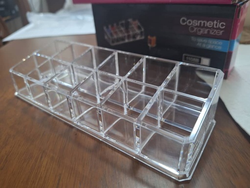 [ORG-COS-GEN-BASE4] Organizador De Cosméticos 18x6.5x4cm Und Con Multivisión 