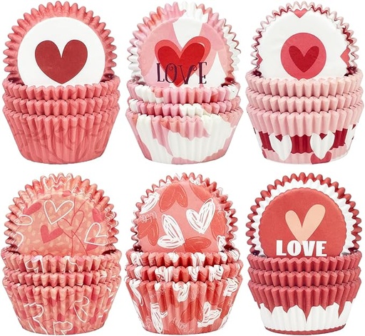 [CAP-POS-GEN-BASE5] Capacillo para Postres VALENTINE DAY #7 Und Varios Colores