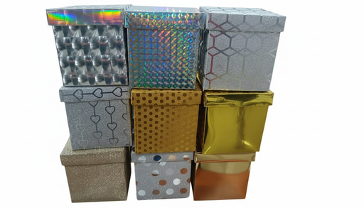 [CAJ-REL-GEN-BASE2] Caja Para Reloj 7.5x7cm Und Dorado Y Plateado Diseños Variados 
