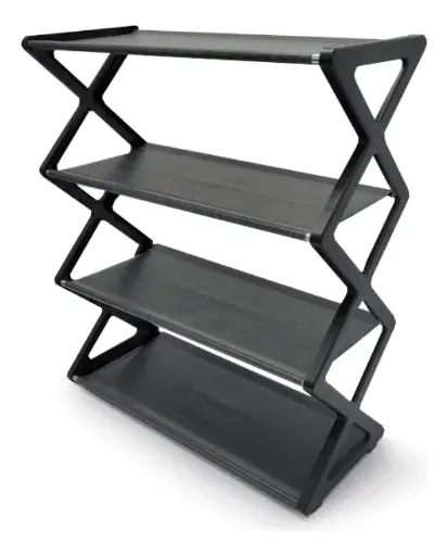 [ZAP-NIV-GEN-BASE1] Zapatera 4 niveles desarmable rack metal plástico 49x42x8.5 cm UND