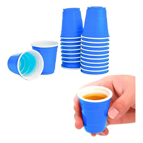[MIN-VAS-GEN-BASE1] Mini Vaso Para Shot Azul 2oz Paq x 20 Unds 