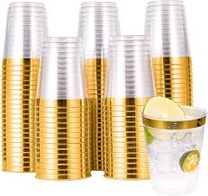 [MIN-SHO-GEBASE2] Mini Shot con Borde Dorado 1.5oz Paq x 30 Unds