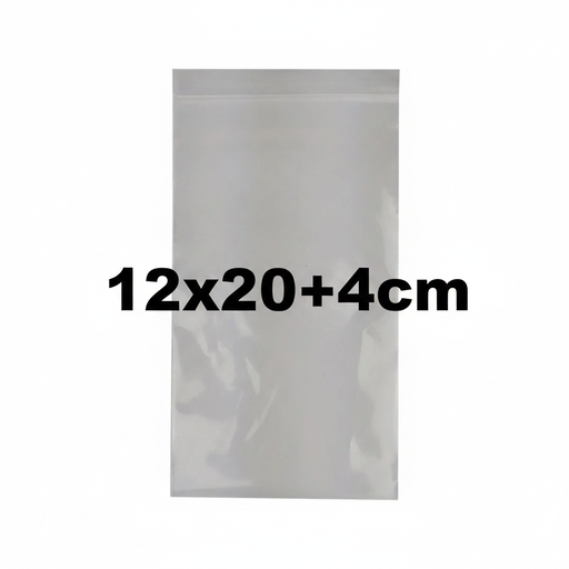 [BOL-MED-GEN-BASE3] Bolsa Mediana Transparente Ziploc 12x10+4cm Und 