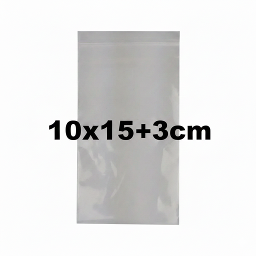 [BOL-PEQ-GEN-BASE3] Bolsa Pequeña Transparente Ziploc 10x15+3cm Und 