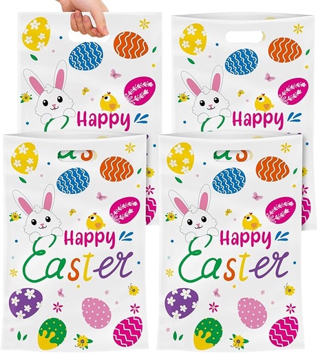 [BOL-REG-GEN-BASE13] Bolsa de Regalo Plastica de Pascua con Asa 21x17cm Und Blanca