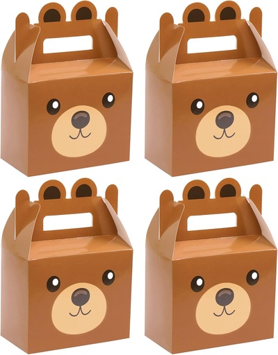 Caja Regalo Tema Oso Marrón 5.9x3.2x7.9"