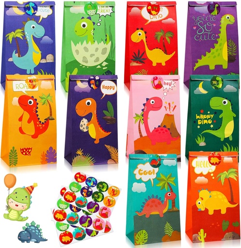Bolsa Dulcera Dinosaurio Clásico c/Sticker Und