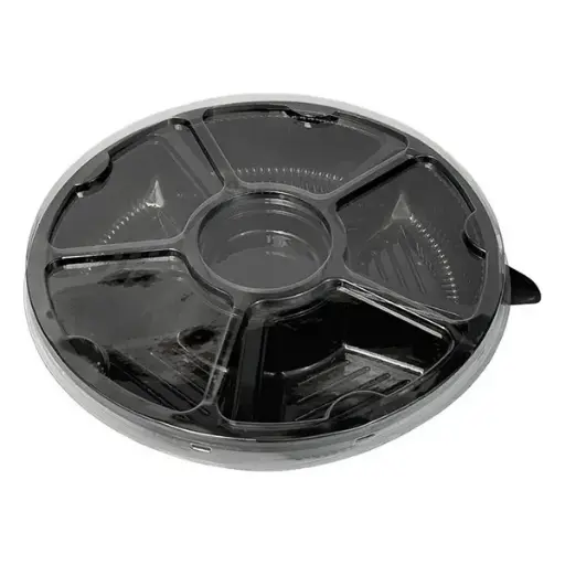 [BAN-PET-GAL-BASE1] Bandeja PET con 5 Divisiones 1000ml Und GALVANOTEK