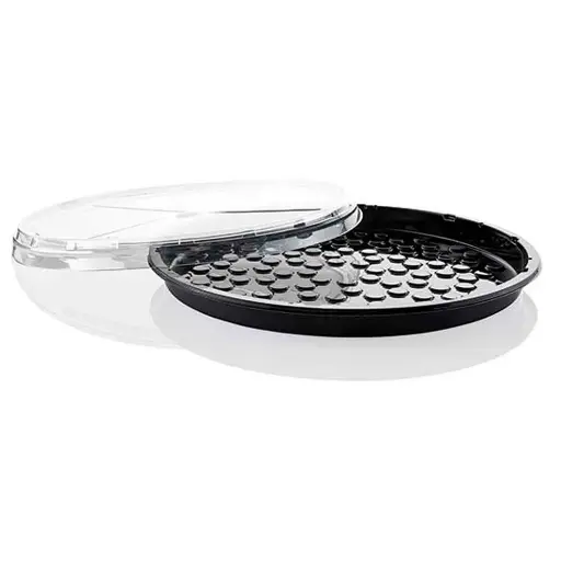 [BAN-CPE-GAL-BASE1] Bandeja CPET para Hornear Pizza con Tapa 30cm Und GALVANOTEK